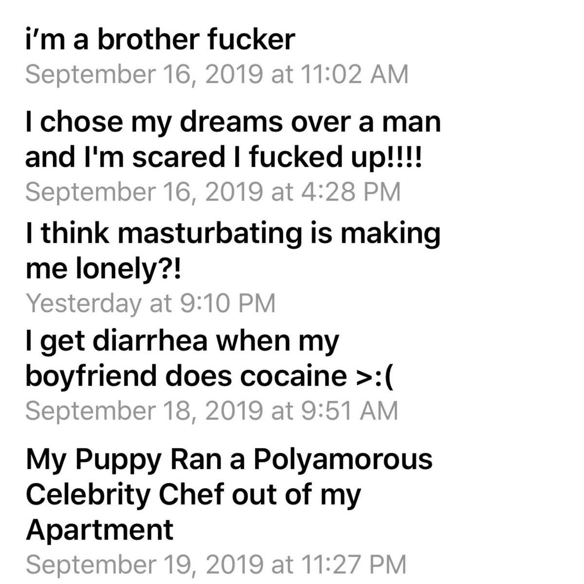 GuysWeFcked's tweet photo. #SubjectLineSunday #GuysWeFucked #FuckerEmails #BrotherFucker #YouDoinGreatGirl #TalesFromALonelyMasturbator #SecondHandDiarrhea #DownDog https://t.co/Ww6snLWDOF