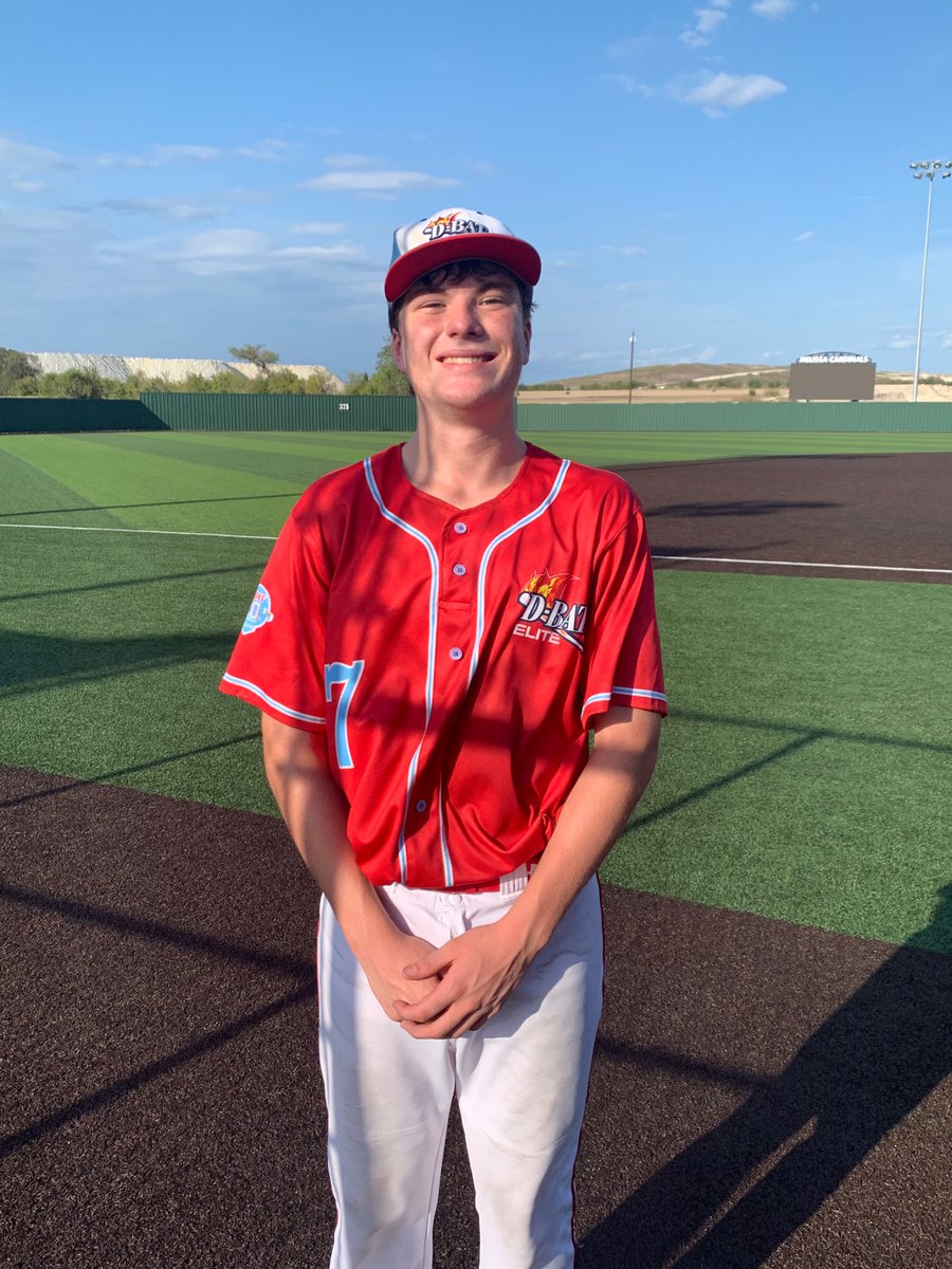 FiveToolTexas's tweet photo. .@msldallas Scout League Week 3 PoG: @DBAT_Elite Hansen's Will Schnepf went 2-3 with a triple and three RBI. https://t.co/0NqgN14Dek