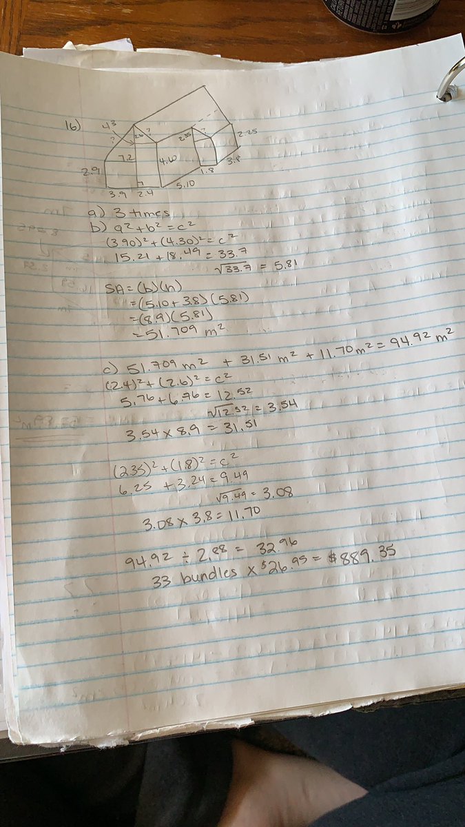 sonjawillberg's tweet image. Never thought at 43 I would be spending my Sunday doing math. Yet here we are. I swear the only reason we were taught this was so we could help out kids do it. #grade9math #itsbeen30years #nothavingagoodtime