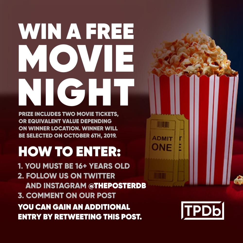 ThePosterDB's tweet photo. Movie ticket giveaway!!

#movienight #contest #giveaway #theposterdb https://t.co/N4C62L4PIB