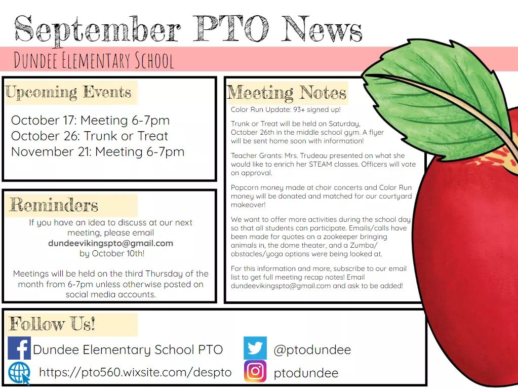 Dundee Elementary School PTO tweet media