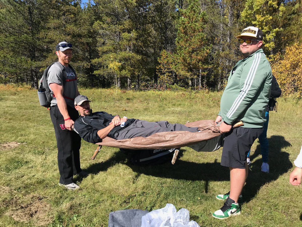 This HWW team is officially Wilderness First Aid certified! Congrats on surviving the hypothermia in Bragg Creek...those lips looked serious! Doing it on a Sunday= 1 committed team- you rock! 🔥⛑🌲<a href="/hwwathletics/">WarriorAthletics</a> <a href="/WarriorsHWW/">Tony Barile</a> @crichtoniforge <a href="/6Yycbe/">Area 6_yycbe</a> #wearecbe