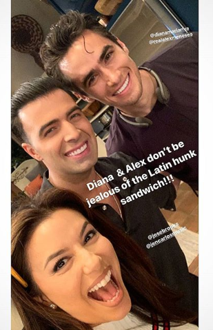 TeamCanelaArg's tweet photo. Visitas en el set de #theexpandinguniverseofashleygarcia para @jencarlosmusic su compañero de la serie #Telenovela @josebrooks #Netflix https://t.co/sjClNrFmqp