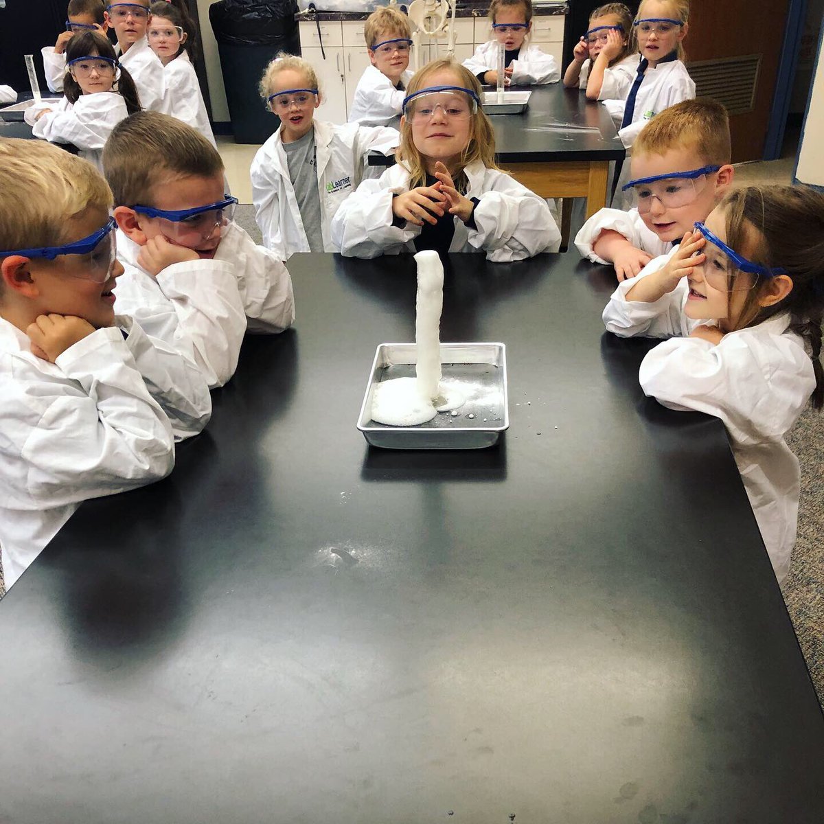With their lab coats and safety goggles on, we can hardly recognize our PreK4 students! Are we sure real scientists weren’t busy in our science lab last week?!