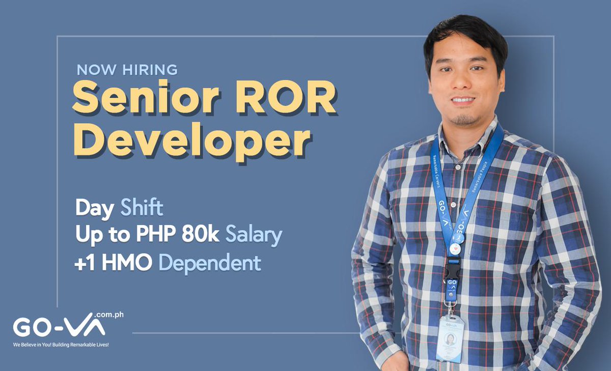 goteamPH's tweet image. Developers, how savvy🎖 are you with Ruby on Rails? Looking for a Senior ROR Developer👨‍💻 to support and sustain the growth. Apply Now!

Know more about this role here: 
bit.ly/2m3MDn8

#CebuJob #GOVA #RORDeveloper#VirtualAssistant #Outsource #Offshore