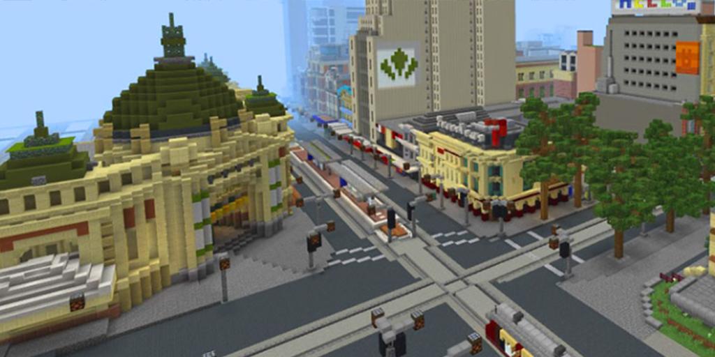 VicGovDE's tweet photo. 🚋🚉🥦Help greenify the virtual Minecraft world we created with @metrotunnelvic at The Little Food Festival for #School Holidays!
It’s on 10am to 4pm, 25 & 26 Sept in Federation Square.
Learn more about Minecraft Education @PlayCraftLearn: https://t.co/93KZvjkUUm #MiniMelbourne https://t.co/8iJ8LwScFa