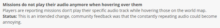 zinfinion's tweet photo. Any chance to get an OPTION to hear mission hover over audio on the map that was disabled in a previous update? A lot of good flavor and lore was lost with this change and it's a shame they can never be heard again. @jgerighty @TheDivisionGame @ChrisGansler @hamishbode https://t.co/tiR5e77VgG