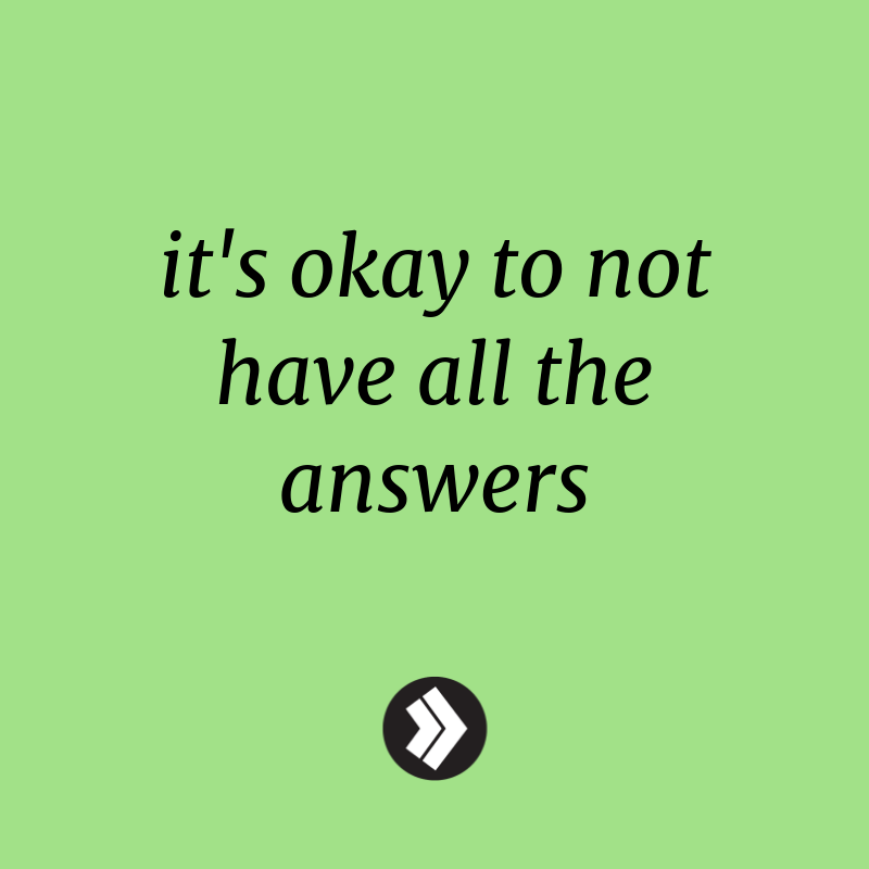 davisdesign1's tweet photo. BECOME COMFORTABLE WITH 'I DON'T KNOW' ⚡️⁣
⁣
You might not think it, but knowing everything is not a must and it also shouldn't be an expectation in the workplace. You're there to work but you're also there to learn and develop as a professional. ⁣
⁣
#DavisDesign https://t.co/FXhkPiyPpf
