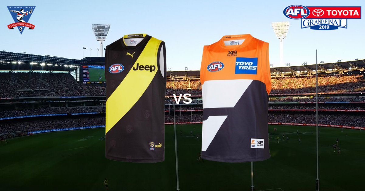 Missed out of #AFLGF ticket?
Support #menshealth by entering the <a href="/EJWFoundation/">EJWhitten Foundation</a> Toyota AFL Grand Final raffle

$20 ticket, only 1500 available

Tickets to Boxing Day, <a href="/mattricho0/">Matthew Richardson</a>
&amp; <a href="/BobMurphy02/">Bob Murphy</a> signed jumpers also up for grabs!

Pls RT &amp; tag 🐯 mates 
Ejwhittenfoundation.com.au/2019aflgfraffle