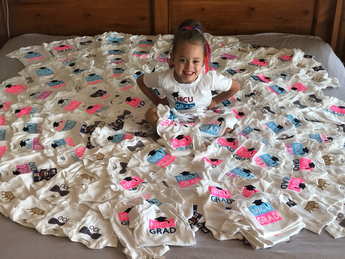 Laila was born at 24 weeks, weighing 1 lb, 6 oz. This month, she celebrated her 5th birthday by donating 115 onesies to #NICU babies representing her 115-day NICU stay. Such a sweet way to give back to other NICU families!

Have you celebrated your baby's bday in a similar way?
