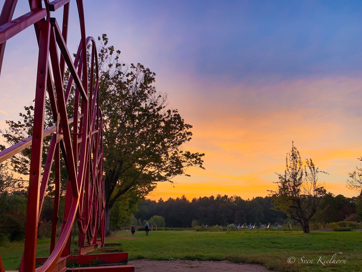 Another golden sunset evening 🌅 
Art in the Orchard, Easthampton, MA