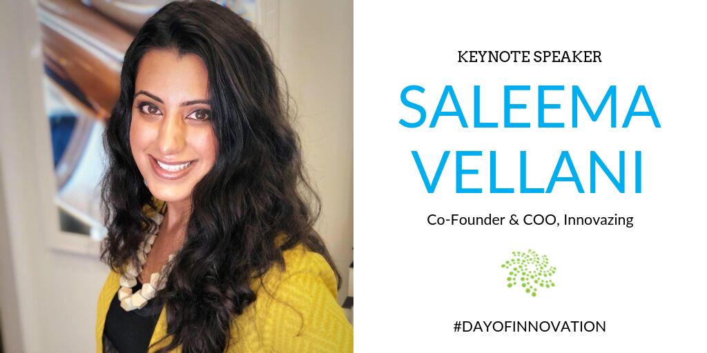 CentricIndiana's tweet photo. Meet #DayOfInnovation Keynote Speaker Saleema Vellani: 
✅ Co-Founder &amp; COO of @Innovazing
✅ Social Innovator  
✅ Professor @JohnsHopkins
✅ Author

Don’t miss out on her DOI keynote, #Inclusion as a Catalyst for #Innovation: https://t.co/20yFPNEW7O https://t.co/LrlvIBnweE