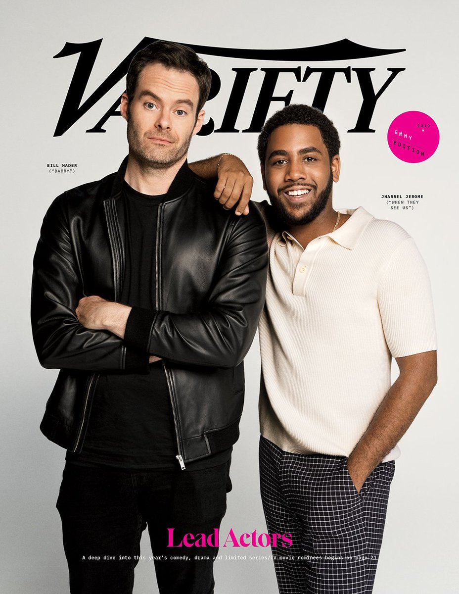 Variety's tweet photo. Both Bill Hader and Jharrel Jerome won at tonight's #Emmys. Read their conversation from August's issue of Variety here: https://t.co/xnoB6Ck54B https://t.co/A32StkPx42