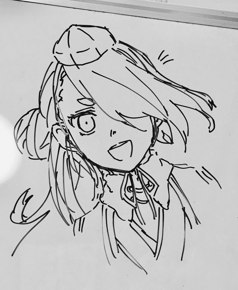 昨日ホワイトボードに描いたいまつるちゃん 