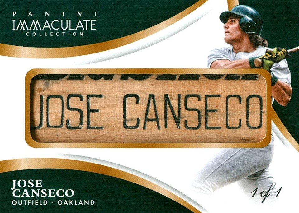 AJRAZOR33's tweet photo. Jose Canseco's 1st 1/1 Bat Barrel card! @JOSECANSECO
2015 IMMACULATE COLLECTION BAT NAMEPLATES 1/1
I was about to enter a break to find this card and there it was listed on ebay! ~Perfect timing!
#PERFECTIONCOLLECTION #HYPERCOLLECTOR
@PANINIAMERICA @RAWLINGSSPORTS @ATHLETICS https://t.co/AlpZoifuDg