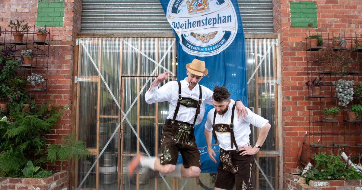 Jumping into the big week ready for Oktoberfest on Friday! BJ and Michael getting pumped up! Hope you all are too. 

#thepublicbrewery #oktoberfest #jumpingforjoy #prost #2019 #excited #beer #german #marzen #weihenstephan