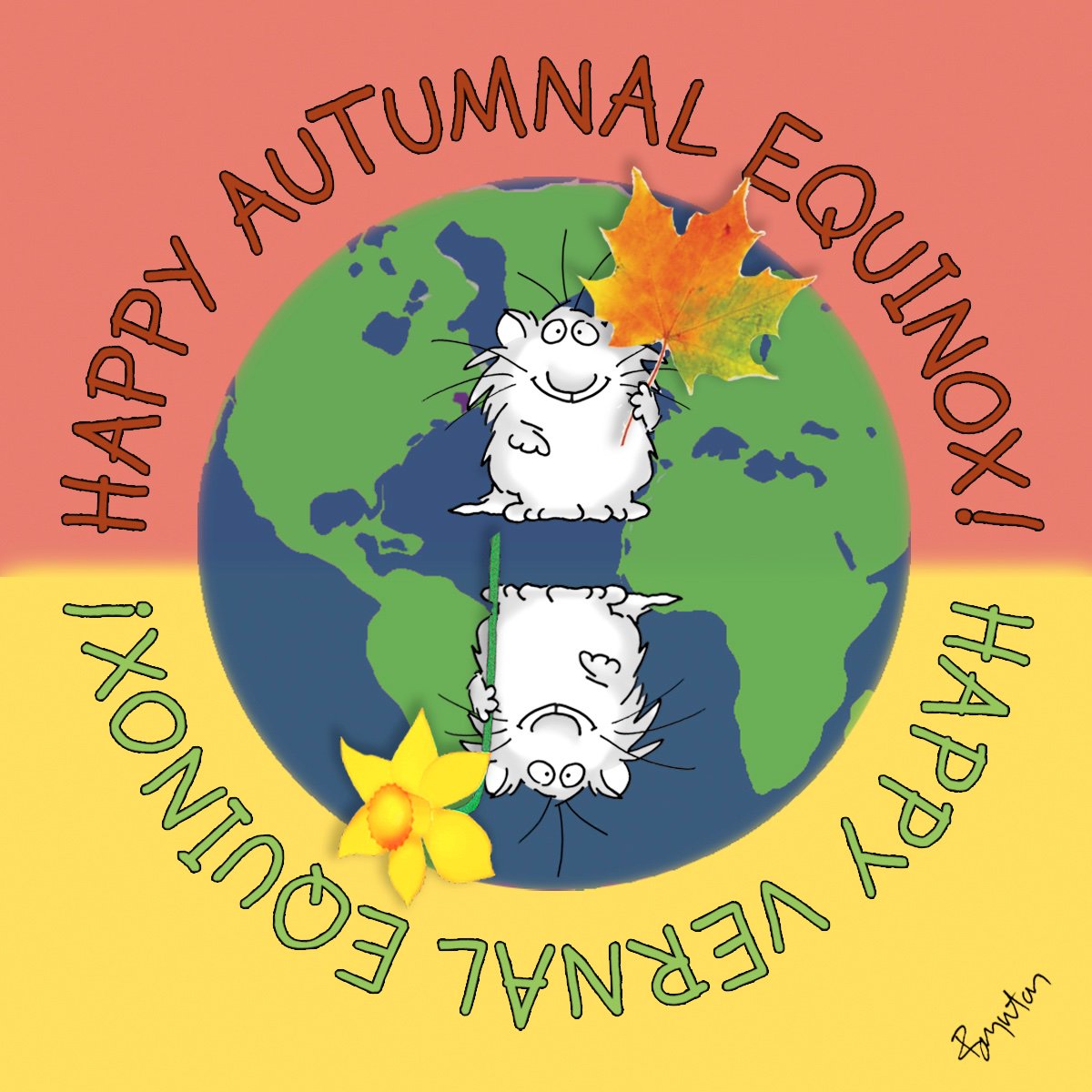 Sandra Boynton on Twitter: "Fall begins! Spring begins! (It all depends on  where you find yourself on this precious planet.) #equinox #HappyFall  #HappySpring September 23, 2019 07:50 GMT… https://t.co/iAaW20yQMN"