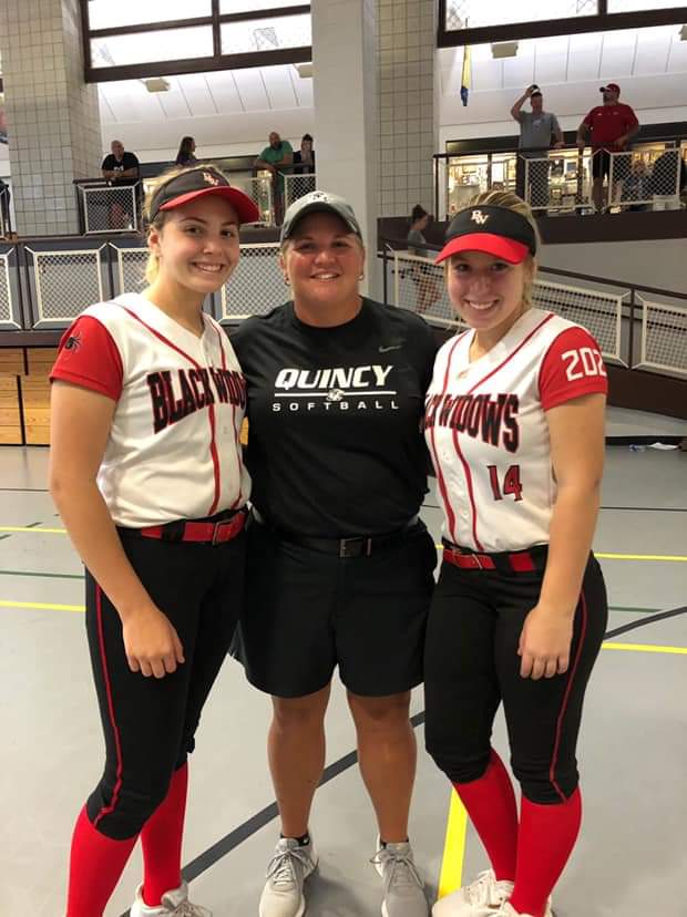 03Widows's tweet photo. Savannah Billings (2022 3B/P) and Sydney Parkerson (2021 SS/3B) attended the Quincy University elite softball camp today ~ Thanks Coach Car and team for some great tips and workout! https://t.co/jUKk5wOl1D