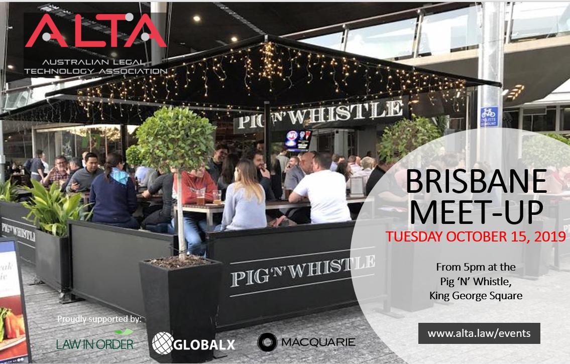 Brisbane ALTA members meet-up | Tuesday 15th October from 5pm |  This is great opportunity to connect with your fellow ALTA members, advocates and partners and share experiences in a relaxed environment. We'd love to see you there, register now! ow.ly/2jH830pzqBb