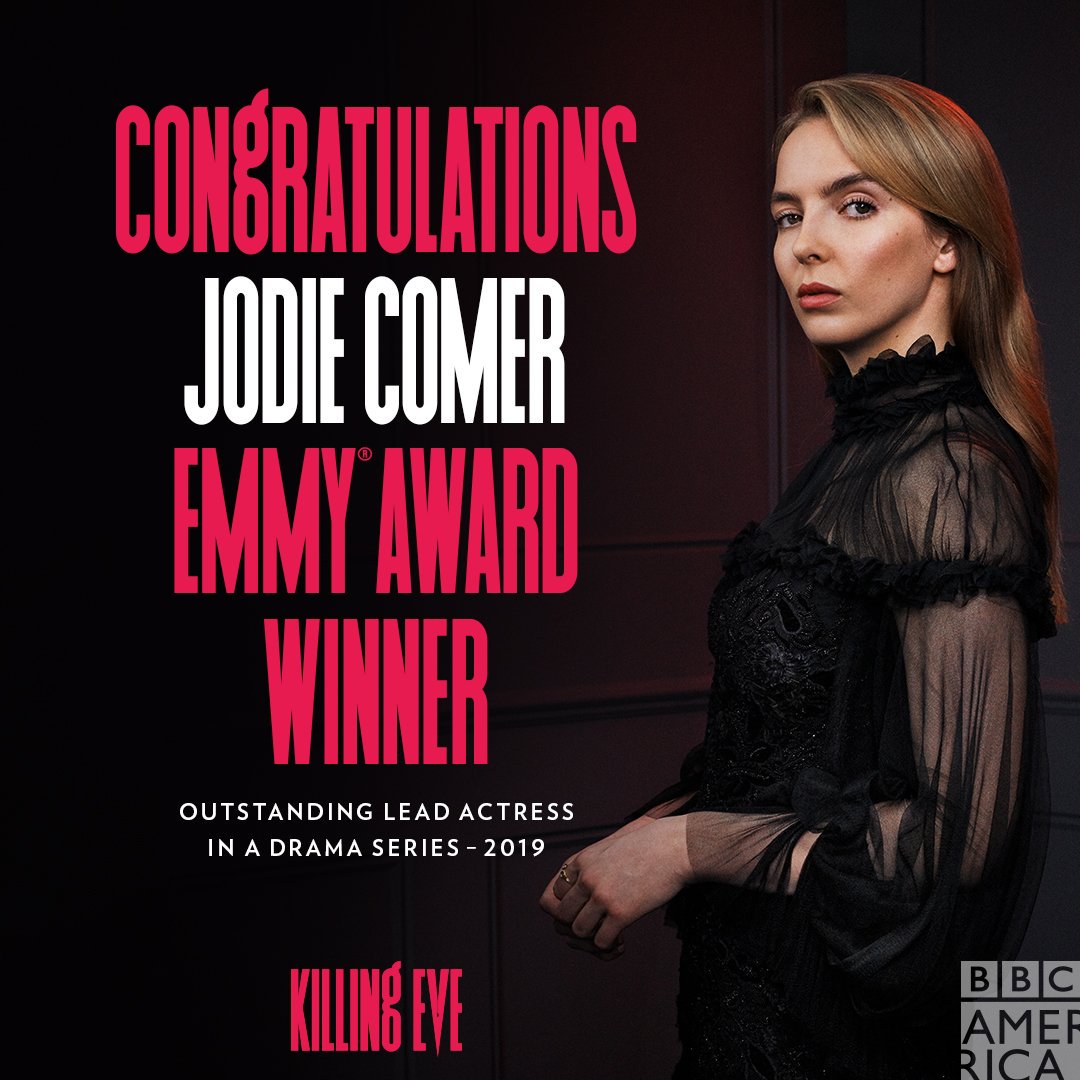 Congratulations @JodieComer, Emmy® Winner for Outstanding Lead Actress in #KillingEve! #Emmys