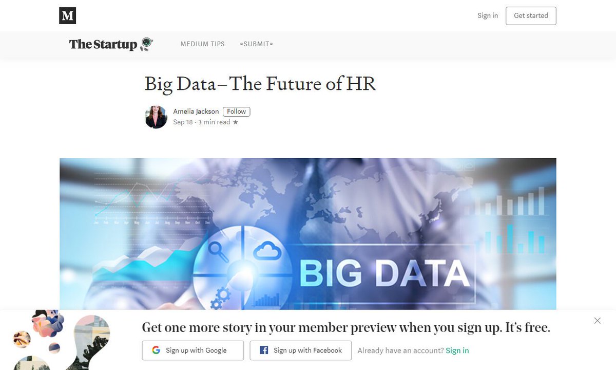 Big Data–The Future of HR
#speed #bigdatafuturehr #bigdata #prominentrole #variety #remotework
via @medium
☛ amp.gs/AmB8