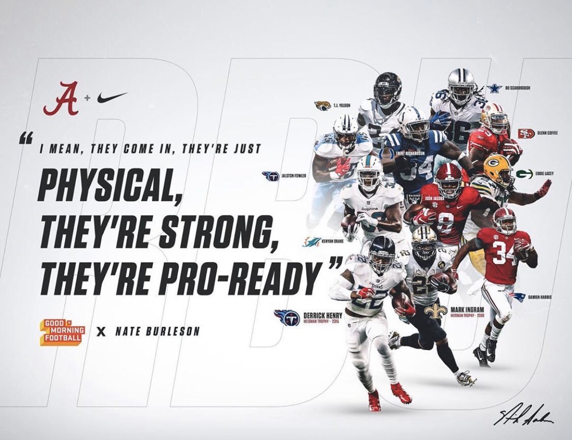 BamaPride4Ever's tweet photo. #WhyBama “I Mean. They come in, they’re just Physical, they’re strong, they’re pro-ready” - Nate Burleson on #Alabama players. #BamaDraft #BamaFactor #BamaInTheNFL #BamaBuilt #WeLiveIt #RollTide https://t.co/kKinBur7vJ