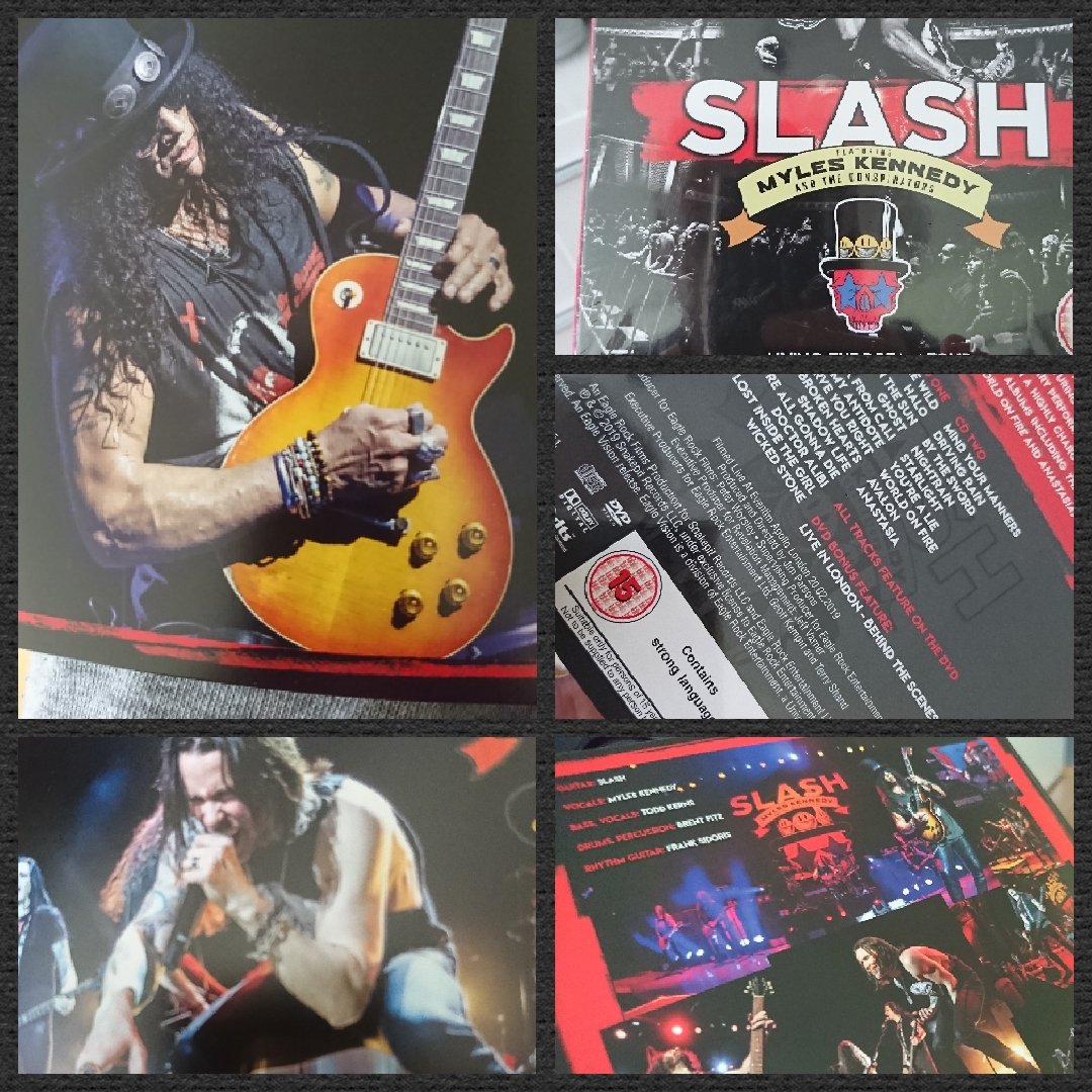 It's finally here! SMKC-tour on dvd! @Slash @MylesKennedy @todddammitkerns @brentfitz @franksidoris #musicofmylife #fallonmyknees #longhairedguys #SMKC #anastasia #tophat #tattoedman #Slashaddicted