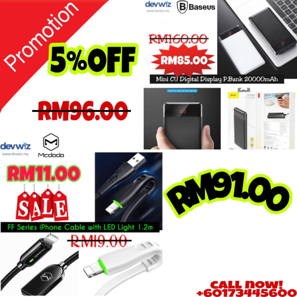 devwizdotmy's tweet photo. Asslammualaikum &amp; afternoon💋

Jom singgah kejap story jamu mata utk ENAM PROMO COMBO
Baseus&amp;Mcdodo
-Powerbank
-Charger phone pelbagai
👉🏻 Klik link sini je utk order atau prtanyaan okayy tq🌸
https://t.co/9pf6tqWkYj https://t.co/eCWv3qe6jo