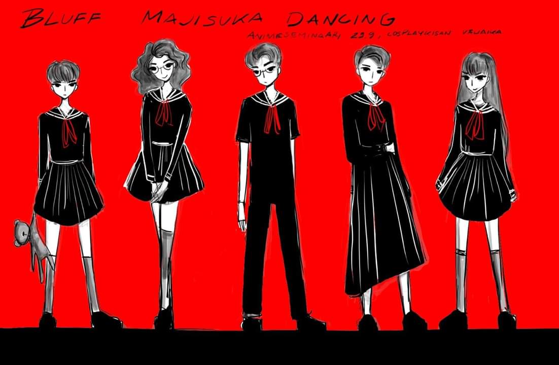 BLUFFfi's tweet image. Esiinnymme 29.9. Animeseminaarissa Oulun Valveella kello 14 alkavan Coplay-kisan väliajalla!

Tämän koulun käytävillä määrää räävitön hulttiojengi, jonka pomo on päättänyt ottaa uuden tytön silmätikukseen. Simputusyrityksiä kuitenkin hankalaoittavat epäkelvot jengiläiset!