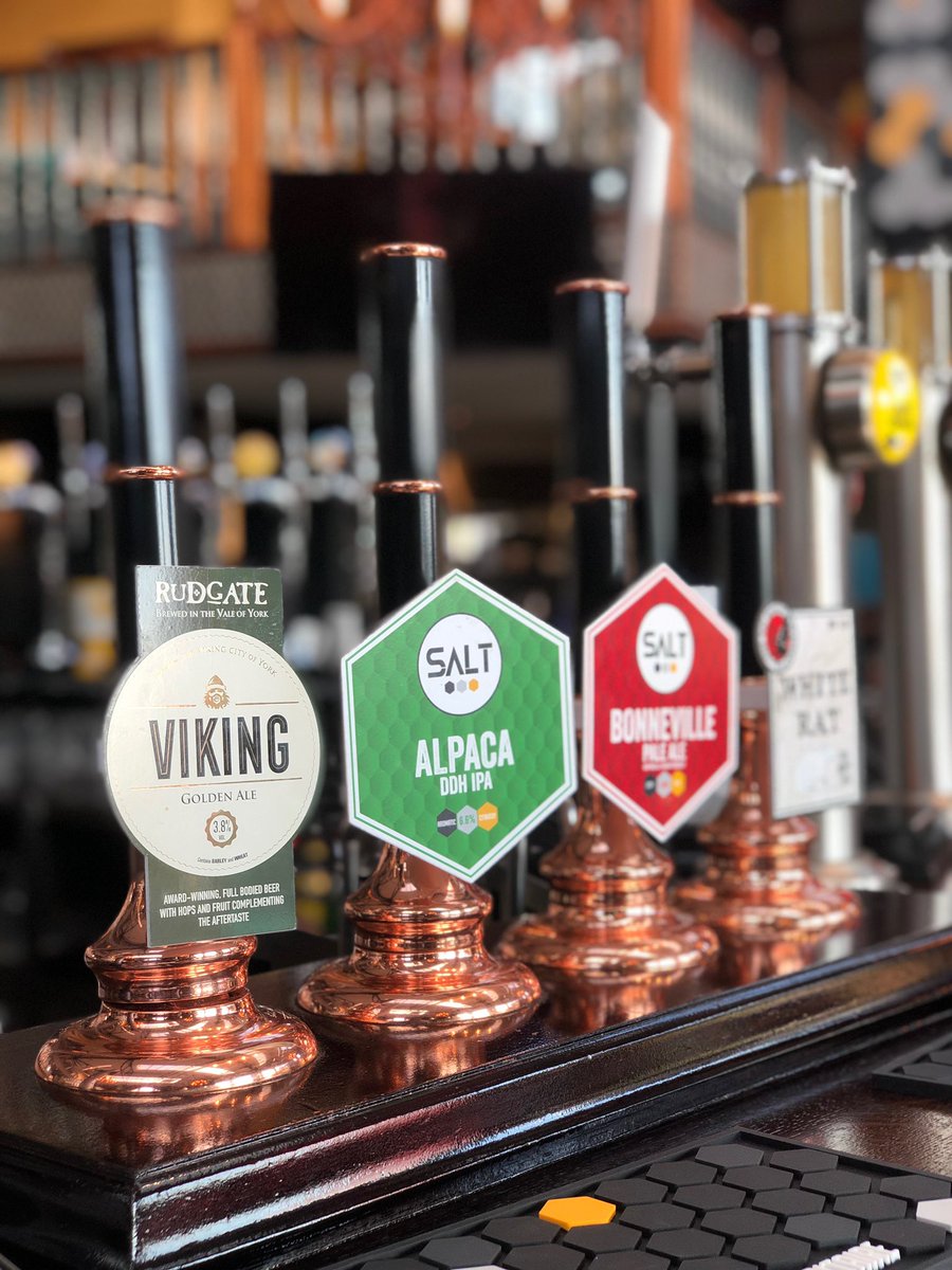 A Monday morning line up has never looked so good😍 🍻@rudgatebrewery 🍻@SaltBeerFactory 🍻@RatBrewery 🍻@ossettbrewery Don’t worry, it will be 12 o’clock and we will be open before you know it!🙌🏽