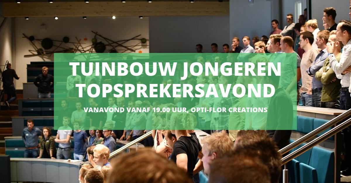 ~LAATSTE KANS⚠️~
Na lang wachten, is het vandaag zover: de vijfde editie van de Tuinbouw Jongeren Topsprekersavond bij Opti-flor. Vanaf 19.00 uur start de inloop en om 19.20 uur zullen we van start gaan. Meld je nu nog snel aan voor de laatste plekken: bit.ly/2lvAKpM