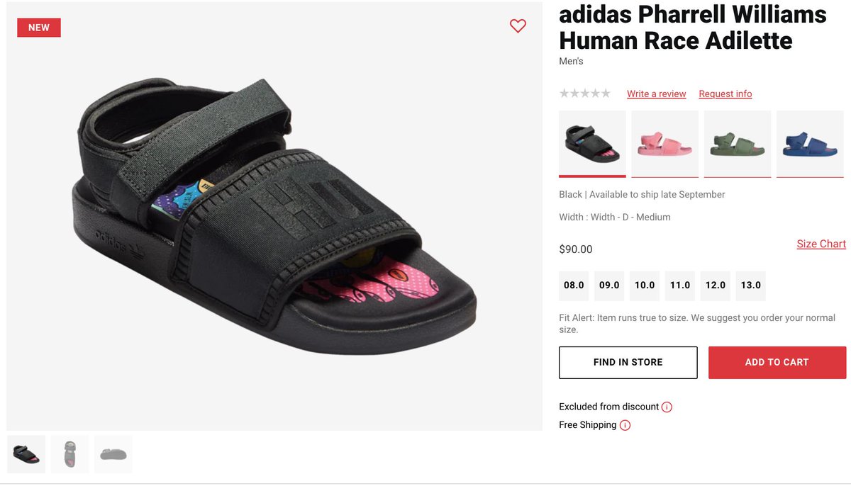 pharrell sandals black