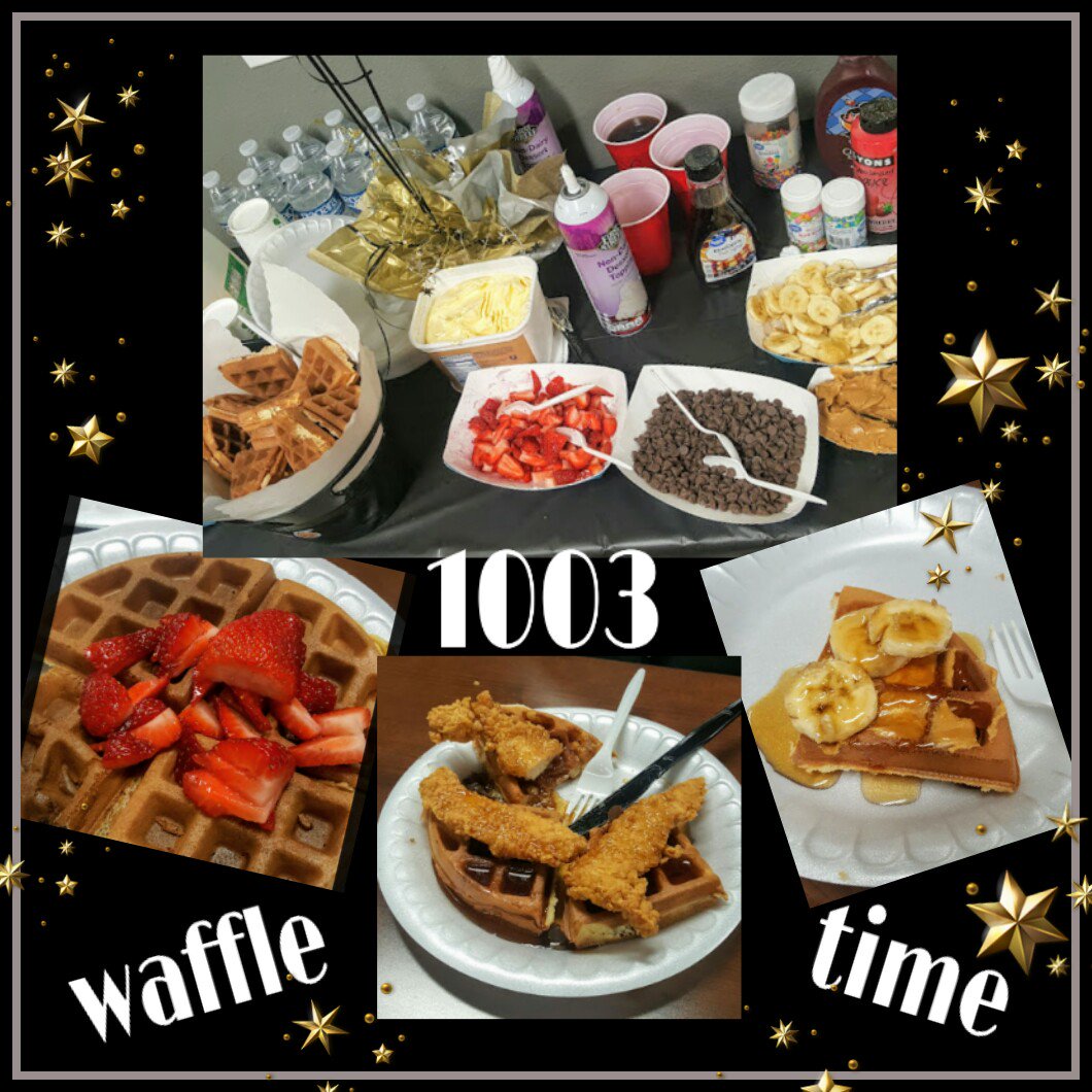 sharman_kim's tweet photo. Great weekend celebrating our "VIP Crew from The View" the waffle bar was quite a hit! Thanks to @VOA1003 for all the help #1003theview #successshare2019 #pacnorthproud #WeAreD20 https://t.co/HdNuCeGOaI