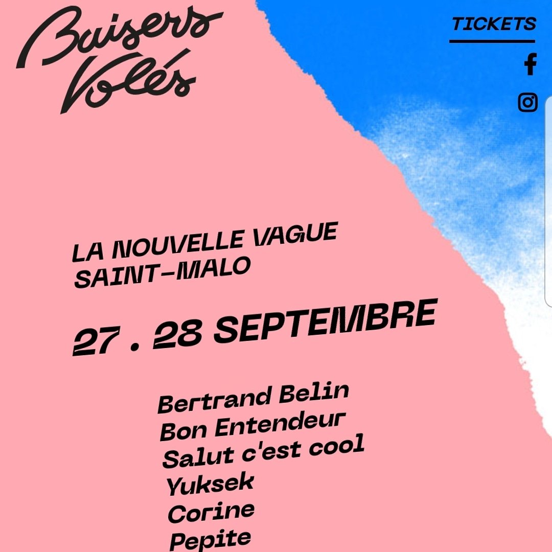 FULL SUPPORT: <a href="/baisers_voles/">Baisers Volés Festival</a> festival, les 27 et 28 septembre à Saint-Malo avec Bertrand Belin,Corine, Yuksek...