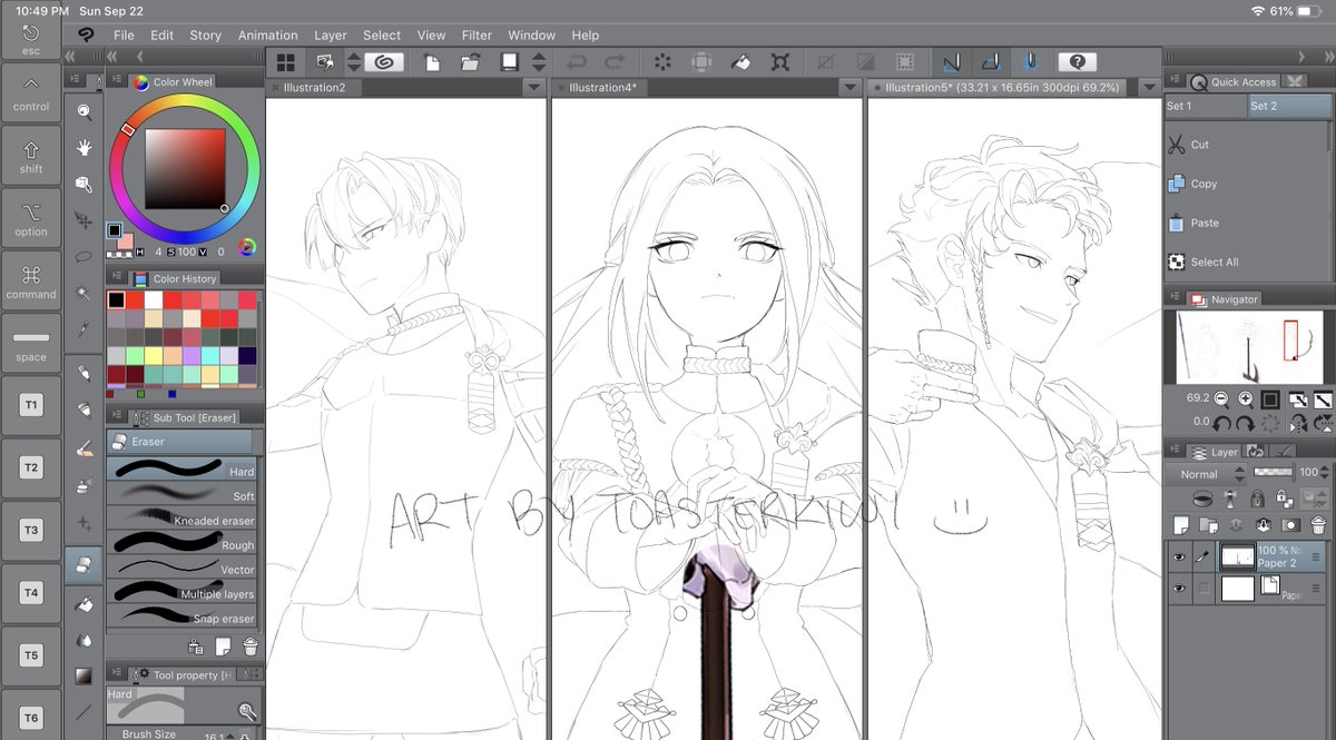 Three Houses. Trying hard to finish these for twitchcon! 