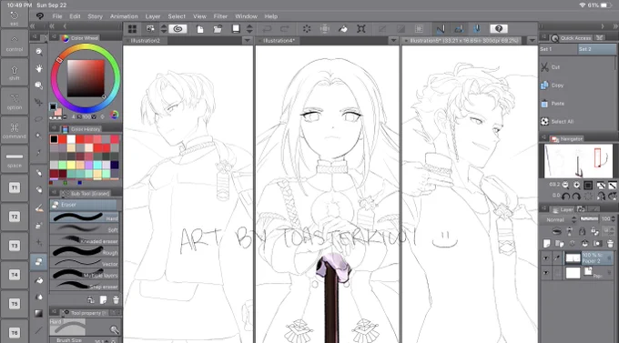 Three Houses. Trying hard to finish these for twitchcon! 