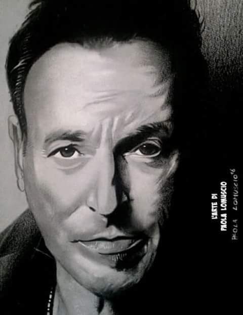  Happy Birthday Bruce (Ritratto a matita di Bruce Springsteen - L\ARTE DI PAOLA LOMUSCIO 2016) 