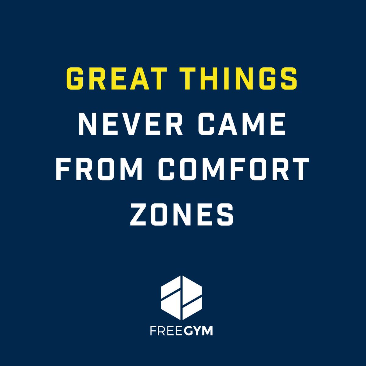 FreeGymCo's tweet photo. Great things never came from comfort zones 🏃‍♀️
#MotivationMonday https://t.co/gxc13TZxSo