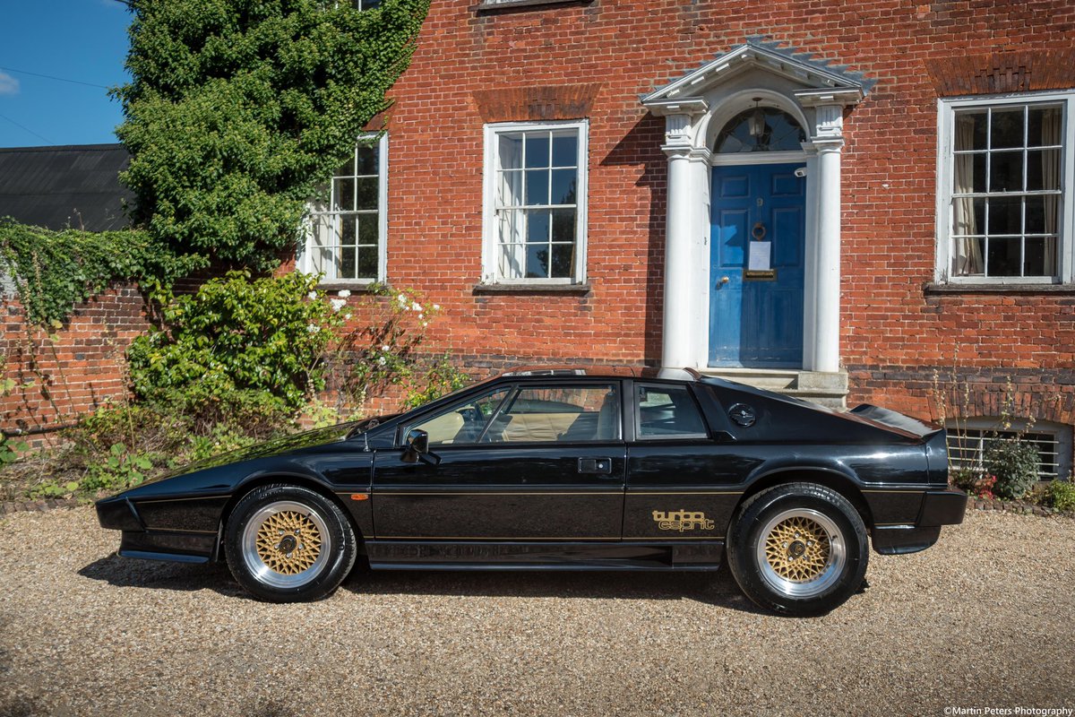 This superb low mileage Lotus in Black with Sand leather is available at totalheadturners.com now #lotus #esprit #turbo #lowmileage #colinchapman #jps #johnplayerspecial #black #sand #original @lotus