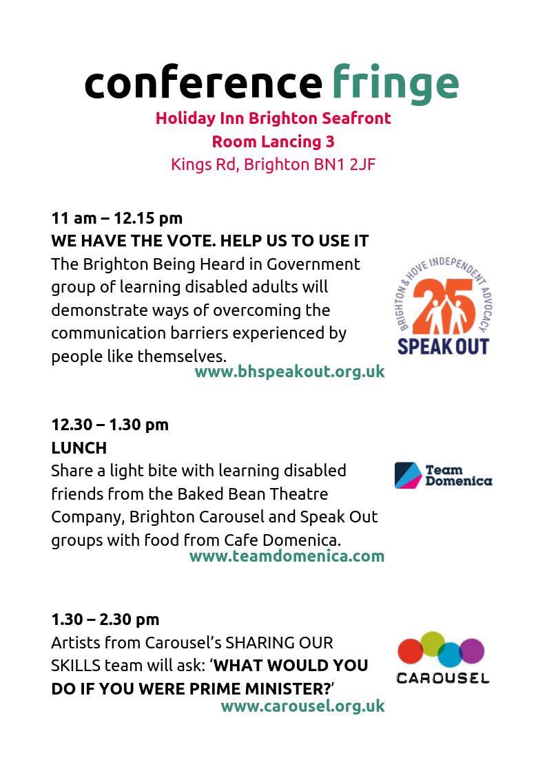 afewofthemany's tweet photo. It’s finally here! Our comrades with a learning disability have something to say, and you need to be there to listen.

Join @WimbledonLabour and our friends in Brighton today for #lab19. 

4 sessions, 2 venues, 1 project to include people with a learning disability in democracy. https://t.co/xEm8amPqjG