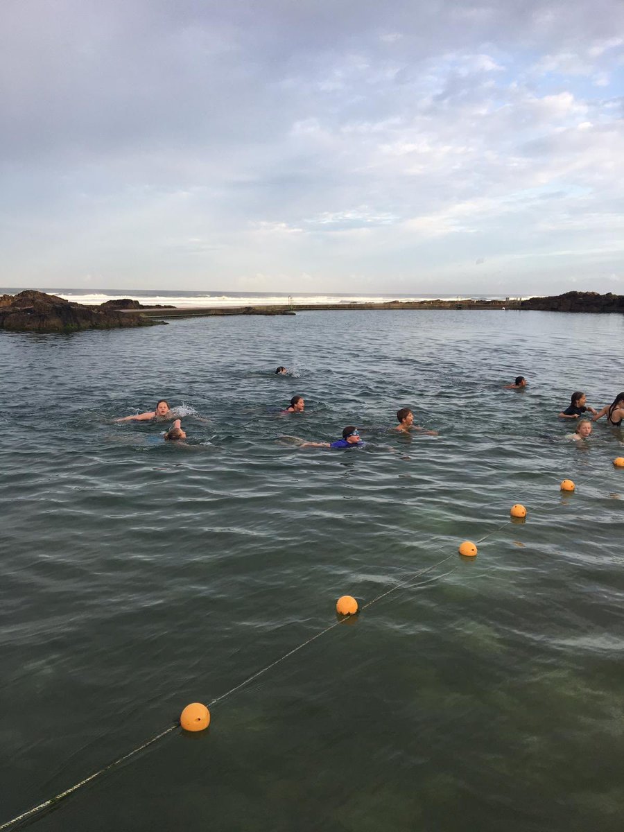 Good morning from Bude!!!
A quick swim before breakfast to wake everyone up!