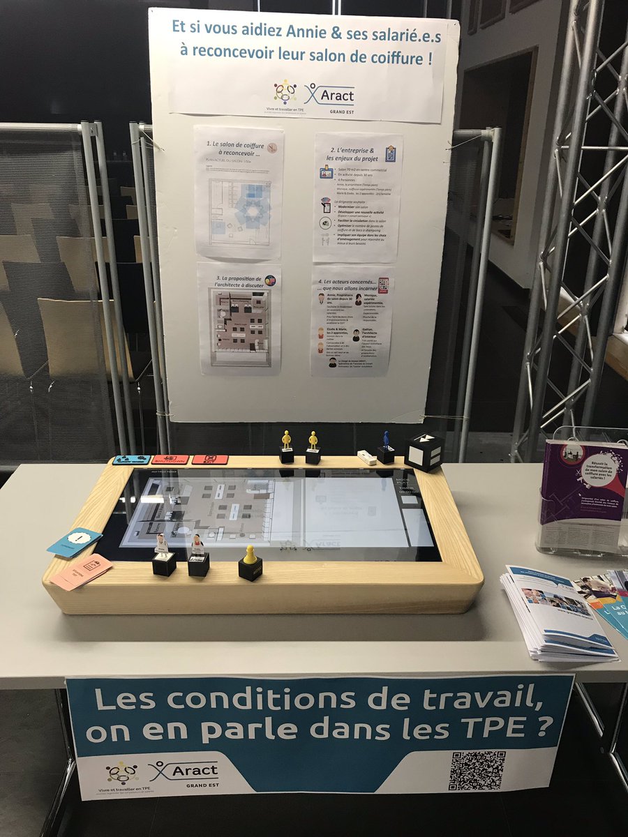 GreatPlace4User's tweet image. 🕹Journée démonstration des vertus de la #TableInteractive en amont des projets de Transformation 
🧠développée par @ARACTHDF 
🌍déployée par réseau @Anact_ dont l’@AractGrandEst 

#TransfoNum #Conception #SimulationDuTravailFutur
#DialogueSocial &amp;amp; #DialoguePro
dans les #TPE