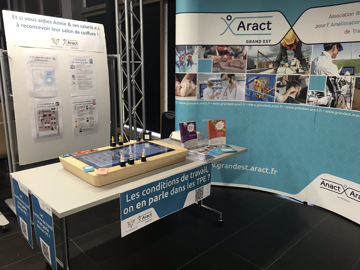 GreatPlace4User's tweet image. 🕹Journée démonstration des vertus de la #TableInteractive en amont des projets de Transformation 
🧠développée par @ARACTHDF 
🌍déployée par réseau @Anact_ dont l’@AractGrandEst 

#TransfoNum #Conception #SimulationDuTravailFutur
#DialogueSocial &amp;amp; #DialoguePro
dans les #TPE
