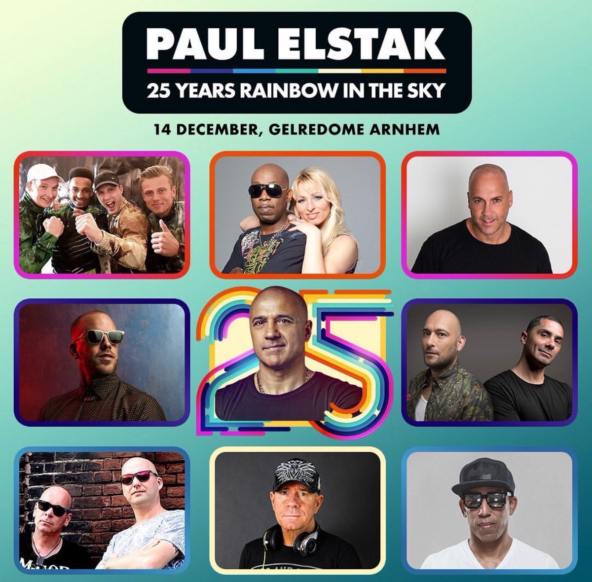 We hebben zin in zaterdag 14 december, want dan staan we op “25 years Rainbow In The Sky” van @djpaulelstak in het Gelredome in Arnhem  2️⃣5️⃣🌈 Omdat we ook de makers van deze megahit zijn, zijn we natuurlijk super excited voor dit evenement!!! 🔥
