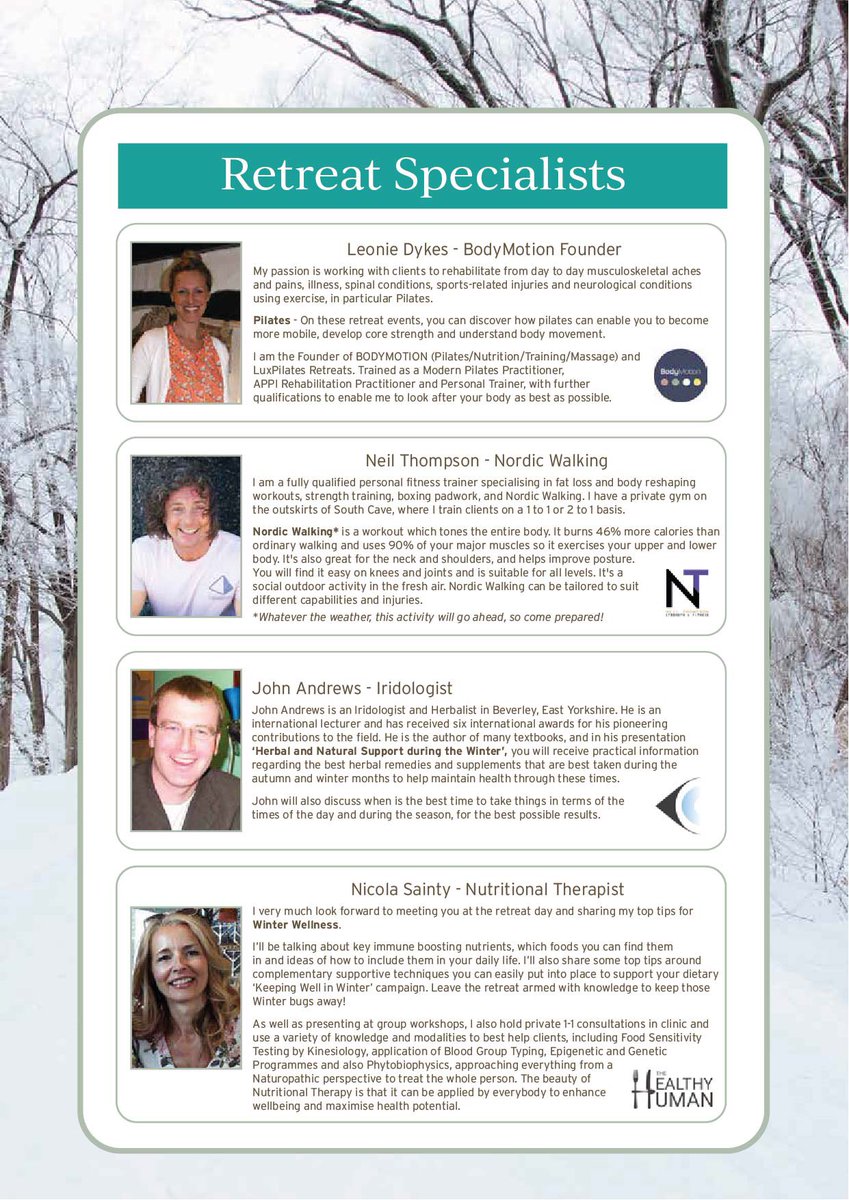 It’s what you’ve been waiting for!!Following the success of our Summer Retreats, here is the first of our Winter Wellness events!
With a jam-packed itinerary, and expert advice, this is not to be missed!
Bookings can be made through our farm shop on 01430 425079

#winterwellness