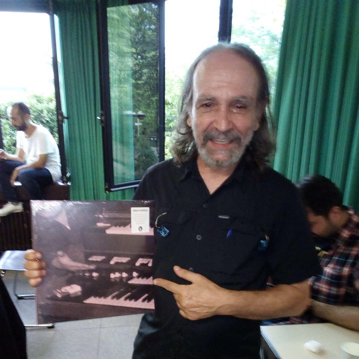 Legendary <a href="/MogollarOnline/">Moğollar</a> bassist <a href="/tanerong/">taner öngür</a> with his copy of Grup Doğuş LP! We are honored to deserve his continuous support.