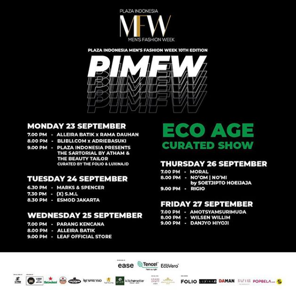 plazaindonesia's tweet photo. The highly anticipated Plaza Indonesia Men’s Fashion Week #PIMFW is back for it’s 10th edition, after successfully presented numerous International brands and Indonesian designers for 10 years.

#PlazaIndonesia
#STYLEITUP
#PIMFW2019
#10THEDITION https://t.co/Wqhvkpu0Se