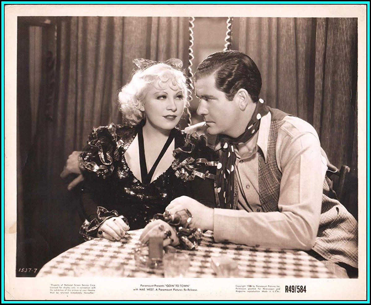AngusKohm's tweet photo. Sunday Night Classic: Goin' to Town (1935) by #AlexanderHall w/ #MaeWest #PaulCavanagh #GilbertEmery #MarjorieGateson & more! "Celebrate Mae Day!"... "Mae goes modern in a big way as the cattle queen who tires of bad men and muscles into high society to pick herself a good one!" https://t.co/PA4GYxrJym