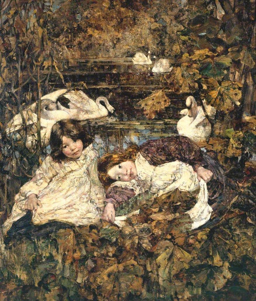 artukdotorg's tweet image. Happy Autumn Equinox! Now begins the season of warm drinks and light jackets 🍂 buff.ly/30IsVfx

'Autumn' by Edward Atkinson Hornel (1864–1933), @Tate