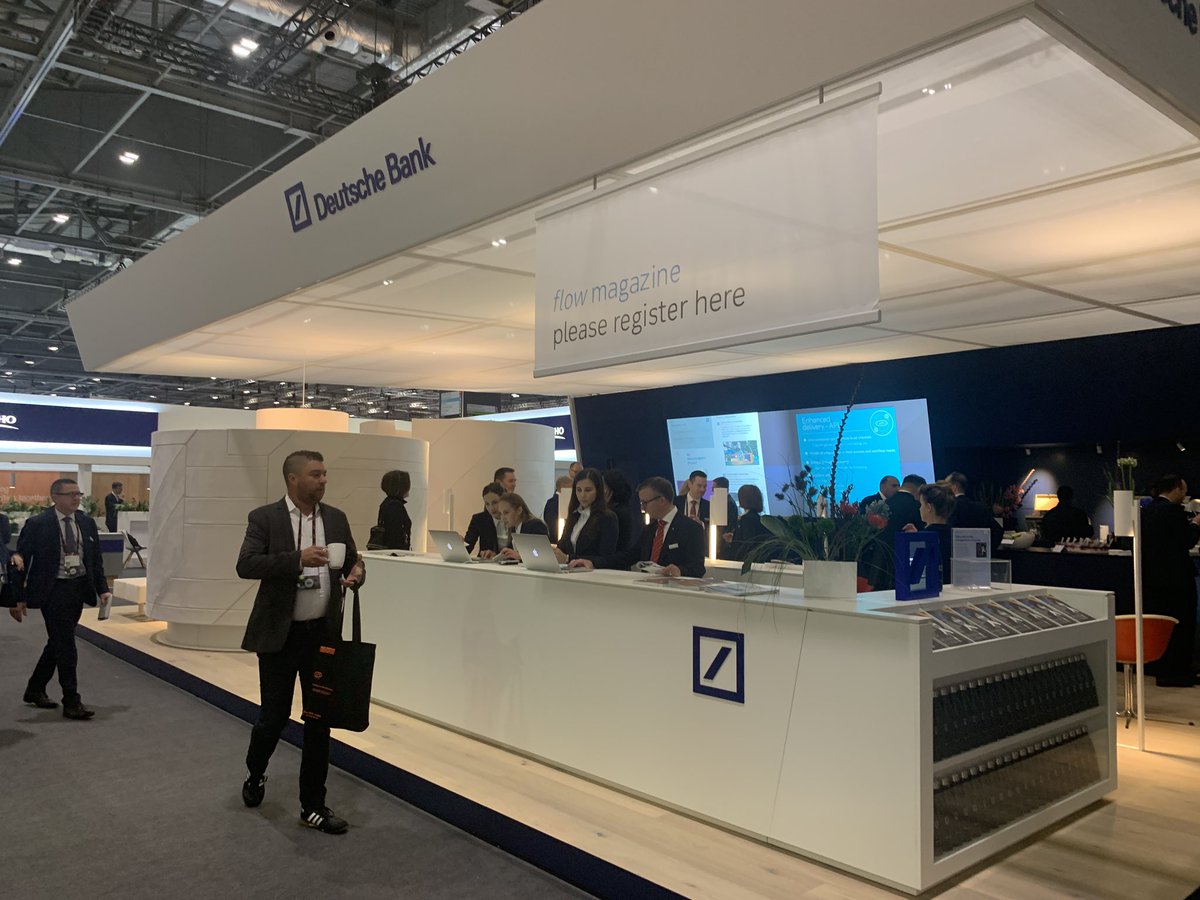 Janetduchenne's tweet photo. Lights, camera, action! Sibos we’re ready to roll. Don’t forget to drop by the Deutsche Bank stand for your hot-off-the-press copy of flow magazine and whitepapers or download them at https://t.co/evIrrsIf97 #sibos2019 #digitalassets #regulatorychange #dbflow #regulation https://t.co/lourCWqYBm